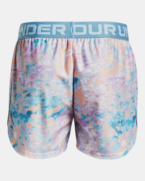 Girls' UA Play Up Printed Shorts, Purple, pdpMainDesktop image number 1